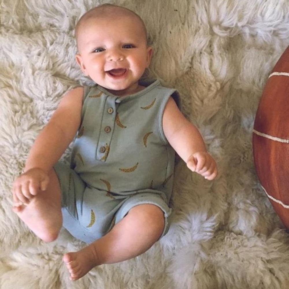 Rylee & cru banana print romper